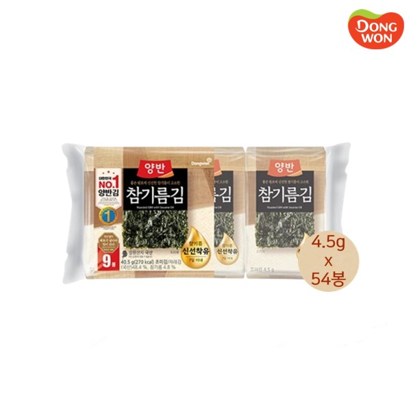[동원] 양반 참기름김[식탁9P(9매)] X 6 (54봉)
