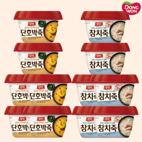 [동원] 양반 용기 호박죽 6개 + 참치죽 6개