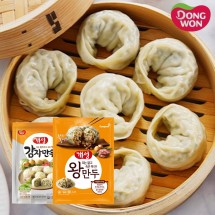 [동원] 개성 왕만두 대용량 고기2.1kg_김치2.1kg_감자1.9kg (총2봉) 택1개성 왕만두 2.1kg 1봉  + 감자만두 1.9kg 1봉