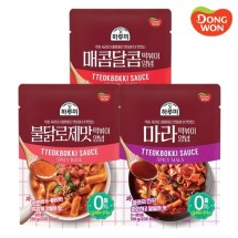 [동원] 하루미 마라 떡볶이 양념 130g 5봉 + 불닭로제맛 130g 5봉
