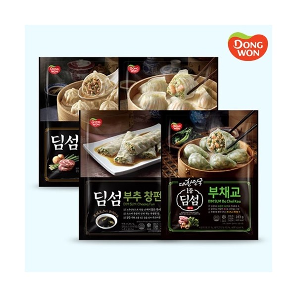 [동원] 딤섬 새우하가우 300g_부추창펀 390g_샤오롱바오 390g_부채교 283g (총8봉) 택1부채교 283g x 8봉