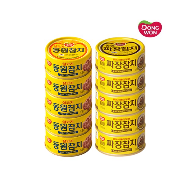 [동원] 참치 85g 5캔 + 짜장참치 90g 5캔