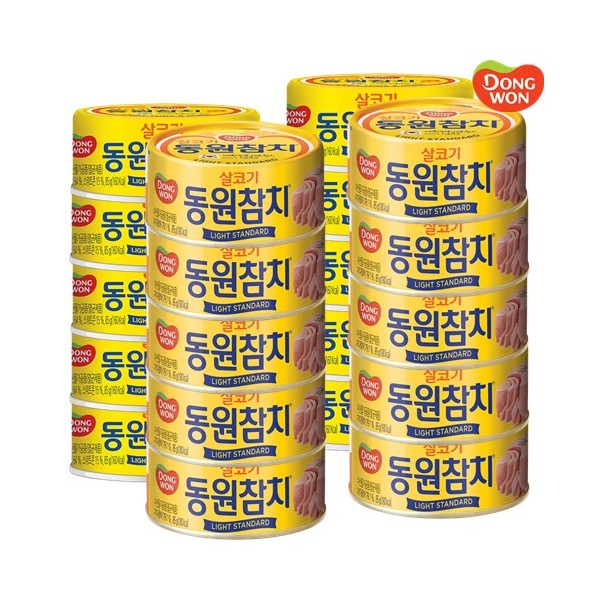 [동원] 라이트스탠다드 참치 85g 10캔 + 콘참치 85g 10캔