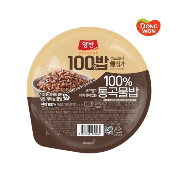[동원] 양반100밥 100% 통곡물밥 130g x 24개