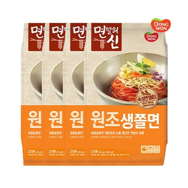 [동원] 면발의신 원조 생쫄면 405g (2인) x 4개