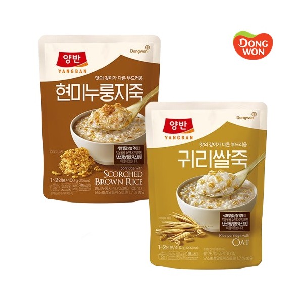 [동원] 양반 귀리쌀죽 400g x 6개