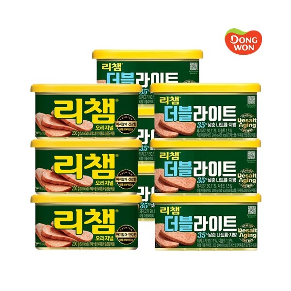 [동원] 리챔 오리지널 200g 3캔 + 더블라이트 200g 6캔