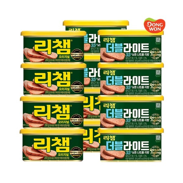 [동원] 리챔 오리지널 200g 6캔 + 더블라이트 200g 6캔