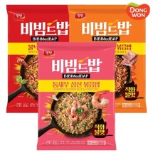 [동원] 통새우삼선_참치김치_매콤불낙지 볶음밥 3종 (각 1봉씩, 총 1,260g)