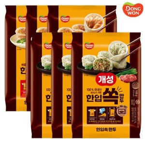 [동원] 개성 한입쏙만두 고기 168g (트레이) 3개 + 김치 168g (트레이) 3개