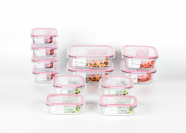 [제이니] 더 레드 오븐글라스 밀폐용기 12종(24P)