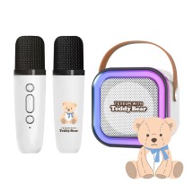 [테디베어] 듀얼마이크 노래방 세트