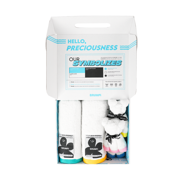 [BRUMPI] (오코텍스1등급) 뱀부얀 호텔타올220g 4종세트(타올2매+핸드타올2매)