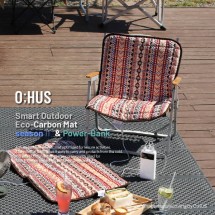 [O;HUS] 오후스 뉴-스마트 아웃도어 겸용 1인용 카본 전기매트 seasonⅡ_인디언믹스+30,000mAh 초대용량 파워뱅크 세트