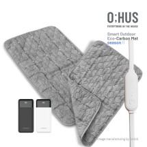 [O;HUS] 오후스 뉴-스마트 아웃도어 겸용 1인용 카본 전기매트 seasonⅡ_그레이+20,000mAh 초대용량 파워뱅크 세트