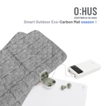 [O;HUS] 오후스 뉴-스마트 아웃도어 겸용 1인용 카본 전기매트 seasonⅡ_그레이+30,000mAh 초대용량 파워뱅크 세트