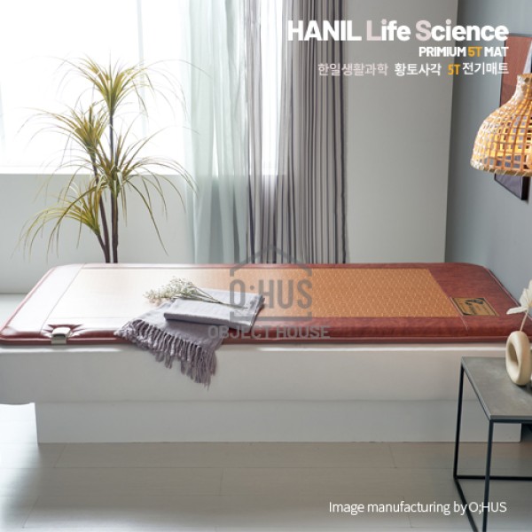 [한일생활과학] 프리미엄 5T 브라운사각 전기매트 싱글 1난방 100*200cm/두께 5CM