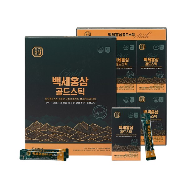 [한삼인] 백세홍삼 골드스틱10ml x 60포