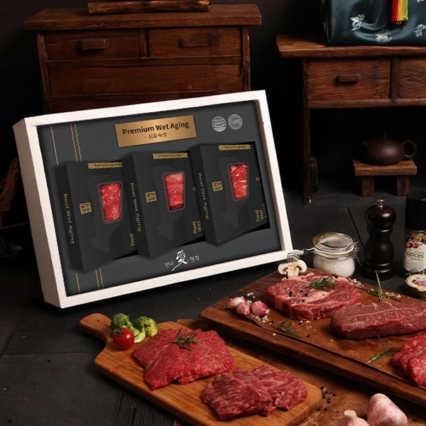 [한우애명작] 투뿔숙성 명품기획_로스3종 특선(꽃보목)