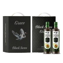 [아보아칸] 오일선물세트 블랙스완(아보카도250ML*2)+손잡이박스