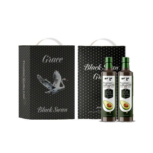 [아보아칸] 오일선물세트 블랙스완(아보카도250ML*2)+손잡이박스