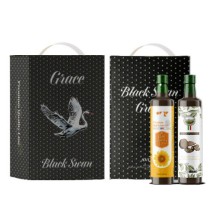 [아보아칸] 오일선물세트 블랙스완(해바라기+트러플250ML)+손잡이박스