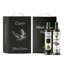 [아보아칸] 오일선물세트 블랙스완(아보카도250ML+트러플250ML)+손잡이박스