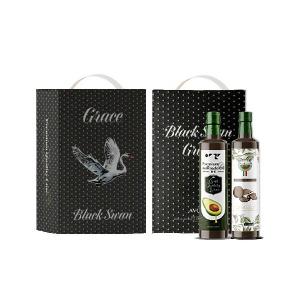 [아보아칸] 오일선물세트 블랙스완(아보카도250ML+트러플250ML)+손잡이박스