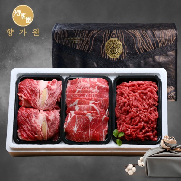 [향가원] 1등급한우 구이정육 혼합선물세트 14호 1.2kg(400g*3ea)