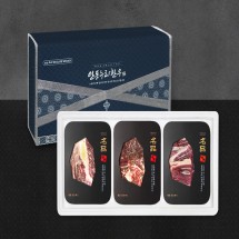 [안동누리名品한우]1등급 한우 구이, 정육 실속세트1호 800g (등심300g,불고기300g,국거리200g)(3구)