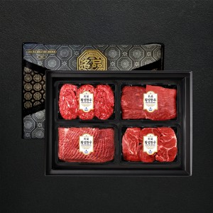 1등급 횡성한우 암소정육혼합 1.6kg 선물세트1호 (불4/국4/산4/장4)