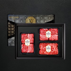 1등급 횡성한우 암소명품구이 1.2kg 선물세트2호 (꽃4/꽃4/채4)
