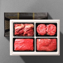 1+ 숙성한우 특선구이 2.4kg 혼합선물세트3호 (꽃6/불6/국6/산6)