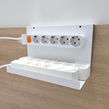 책상 멀티탭 거치대 전선 정리함 2단 와이드