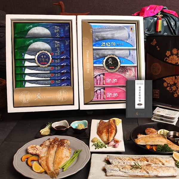 [제주애명작] 제주인기생선 3종 프리미엄 특선(2단/갈치,옥돔,고등어,조림양념2)