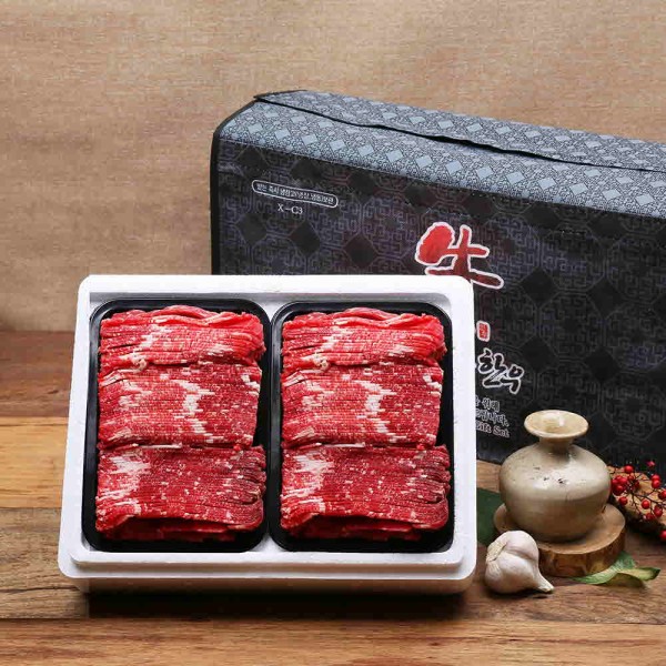 [안동한우정] 1등급 한우 정육 실속 선물세트 5호(400gx2)0.8kg