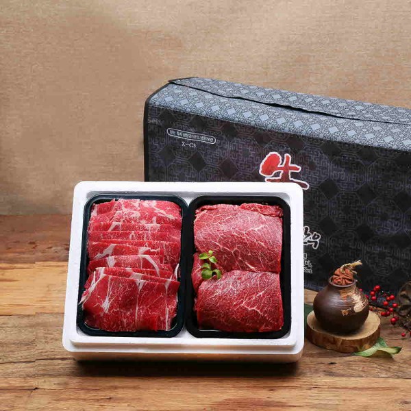 [안동한우정] 1등급 한우 정육 실속 선물세트 4호(400g x 2)0.8kg