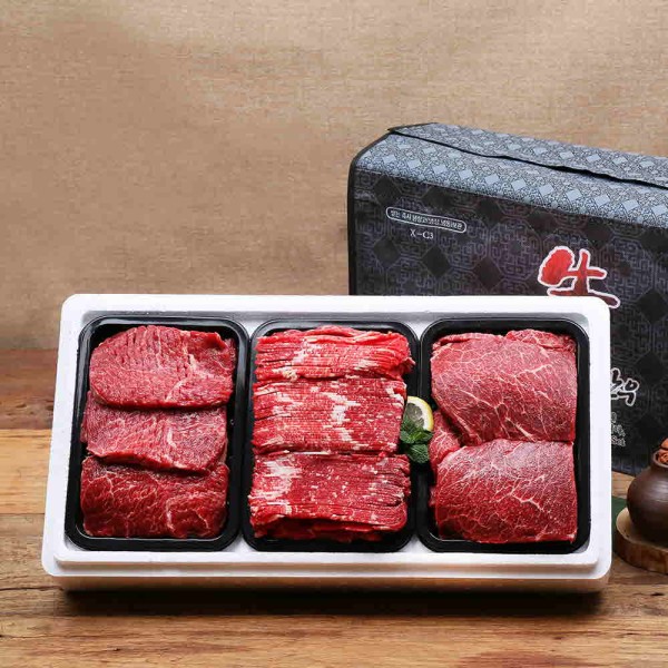 [안동한우정] 1등급 한우 정육 선물세트 2호(400g x 3)1.2kg