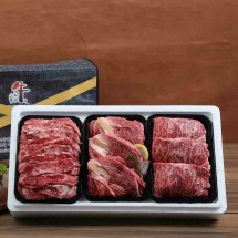 [안동한우정] 1등급 한우 구이실속 선물세트 8호(300g x 3)0.9kg