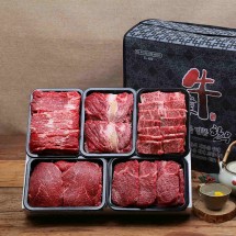 [안동한우정] 1등급 한우 구이 정육혼합 선물세트 5호(300g x 5)1.5k