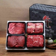 [안동한우정] 1등급 한우 구이 정육혼합 선물세트 1호(400g x 4)1.6kg