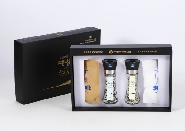 [더건강한신안소금]오뉴월신안땡볕소금(간수제거)알뜰4종1호4SET-1호