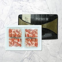 [더기다림 4 FRESH] 국내산 신선한 프리미엄 생 목살 선물세트 2호 [500G* 2팩 총1KG]