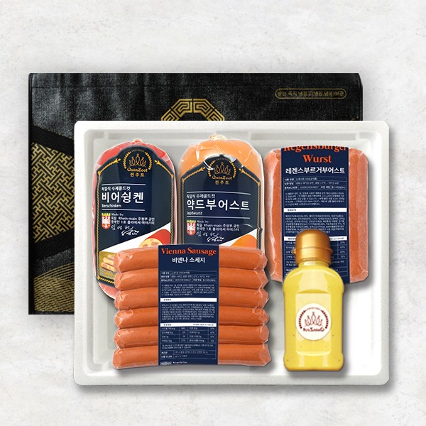 [브라이트데이 X 퀸주트] 독일스타일 프리미엄 수제햄 선물세트 1호(소스 증정)
