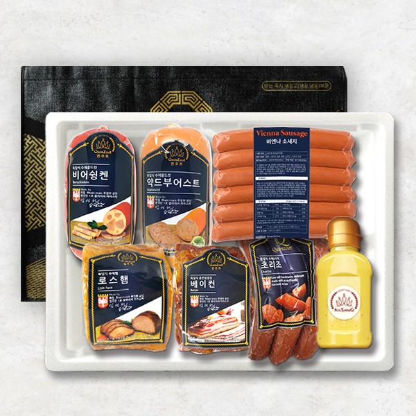 [브라이트데이 X 퀸주트] 독일스타일 프리미엄 수제햄 선물세트 7호(소스 증정)