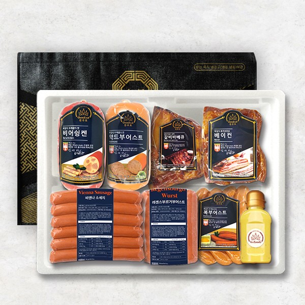 [브라이트데이 X 퀸주트] 독일스타일 프리미엄 수제햄 선물세트 8호(소스 증정)