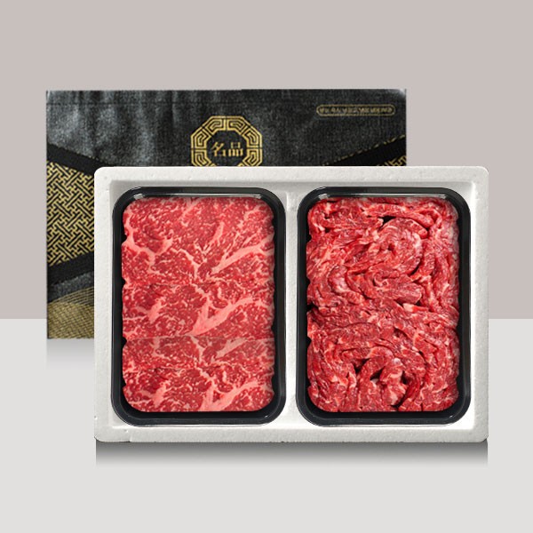 [브라이트데이] 1등급 미경산한우 1kg 선물세트(채끝500g + 불고기500g)