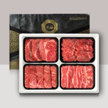 [브라이트데이] 1등급 미경산한우 구이용 1.2kg 선물세트(등심/안심/살치살/갈비살)