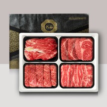 [브라이트데이] 1등급 미경산한우 구이용 1.6kg 선물세트(꽃등심/등심/살치살/갈비살)