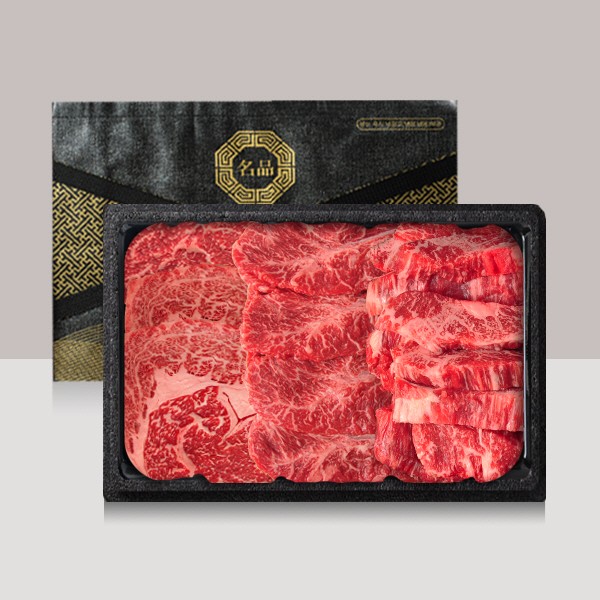[브라이트데이] 1등급 암소 농협안심한우 구이용 1.1kg 선물세트(등심500g + 부채살400g + 치마살200g)